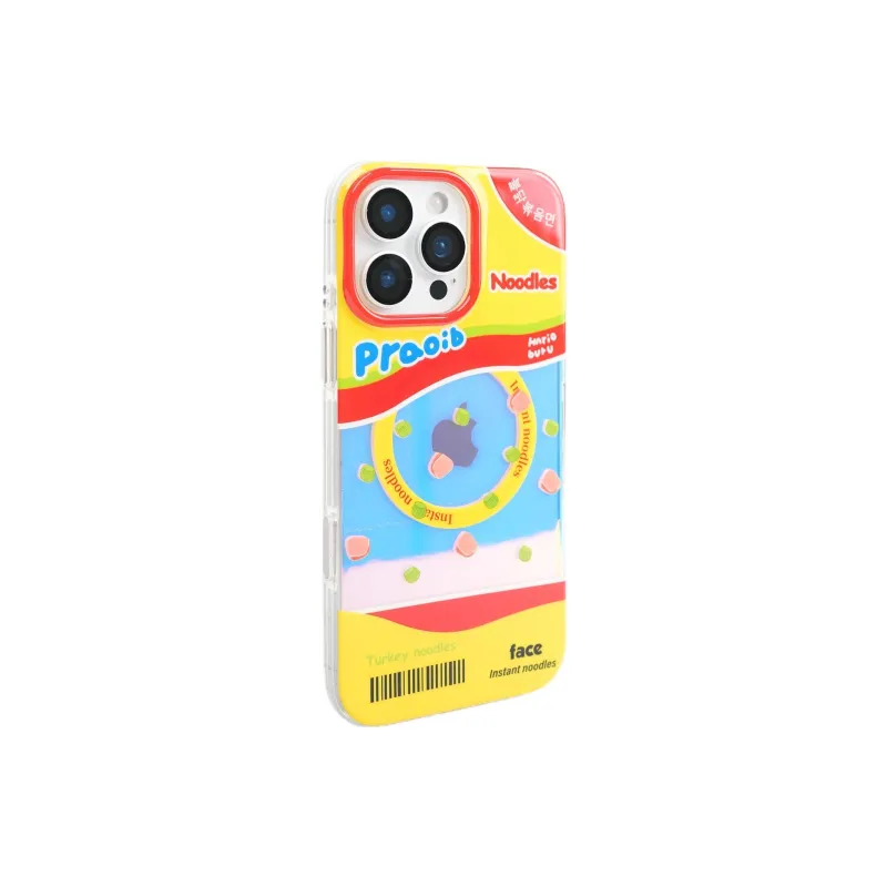 Sopi Acrylic Material Laser Korea Noodle Phone Cases Compatible With IPhone 16/15 Pro Max/Apple 13/14 Pro/Max-5