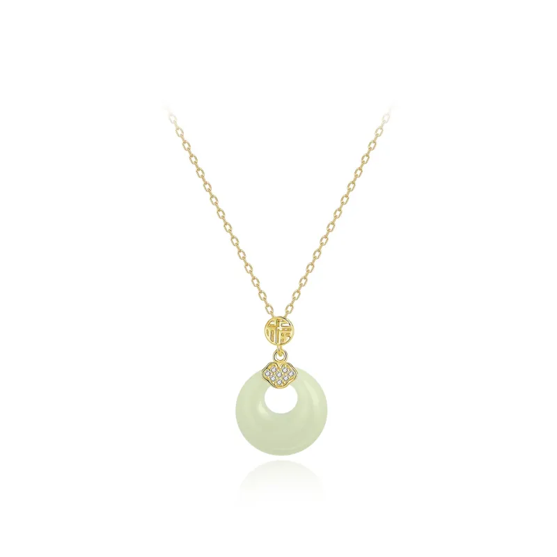 MGS White Jade Bodhi Necklaces Unisex-0