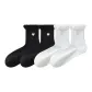 [4 Pack, Sweet Style Heart Embroidery]2 Pack Black+2 Pack White