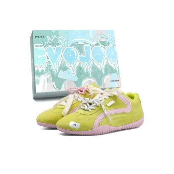 CVOJOO Low Top Skateboard Shoes Women's Green Apple