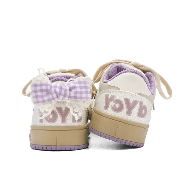 The New Age Family Low Top Skateboard Shoes Women's Light Purple-3