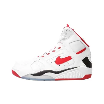 Nike Air Flight Lite Anti Slip Wear Resistant High Top Basketball Shoes Men's White Red