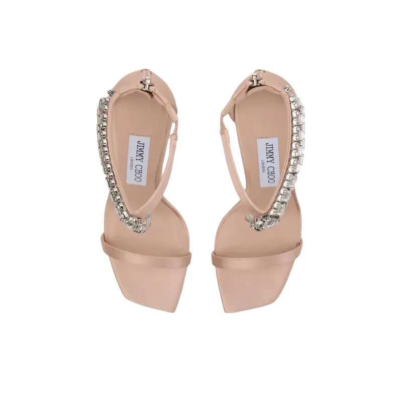Jimmy Choo Verity One Strap Sandals 10cm Women's Pink-4