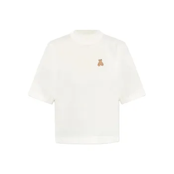 PALM ANGELS Mini Bear Cropped T Shirt