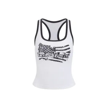 Ariseism Tank Tops Women's White & Dark Gray