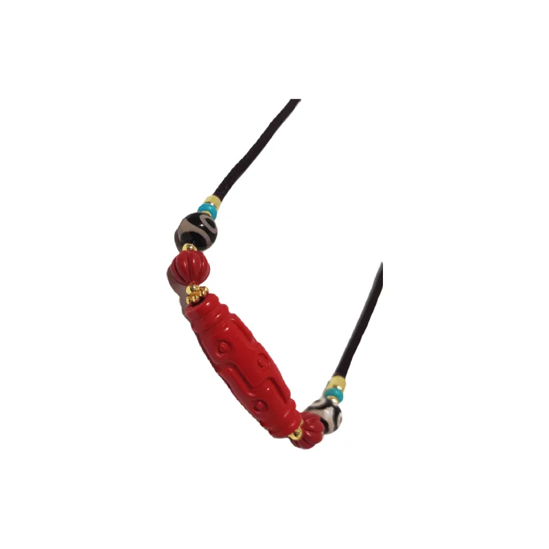 MUXIANG Cinnabar Necklaces Unisex-4