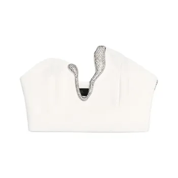 ZARA Strapless Tops Women's Frosted White