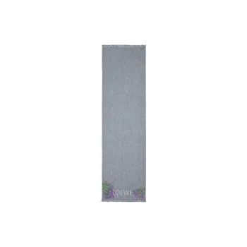 LOEWE Linen, Cotton Knit Scarves Women's Gray