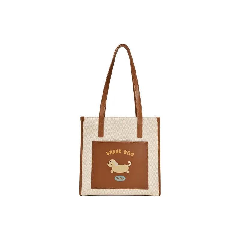 TOUTOU Synthetic Leather Shoulder Bag Regular Women's Pearl Milk Tea Brown-0