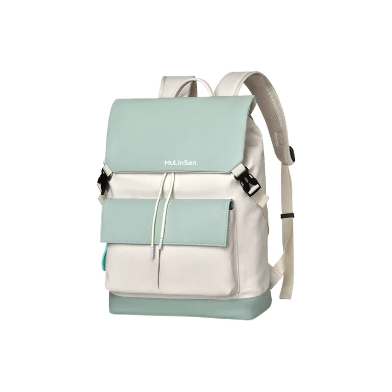 Mulinsen Oxford Backpack Unisex Black & White/Black/Green/Pink-3