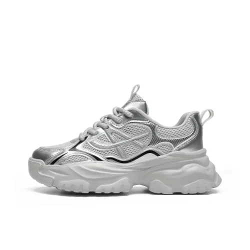 ZHR Small Round Pendant Abrasion Resistant Breathable Low Top Chunky Sneakers Women's