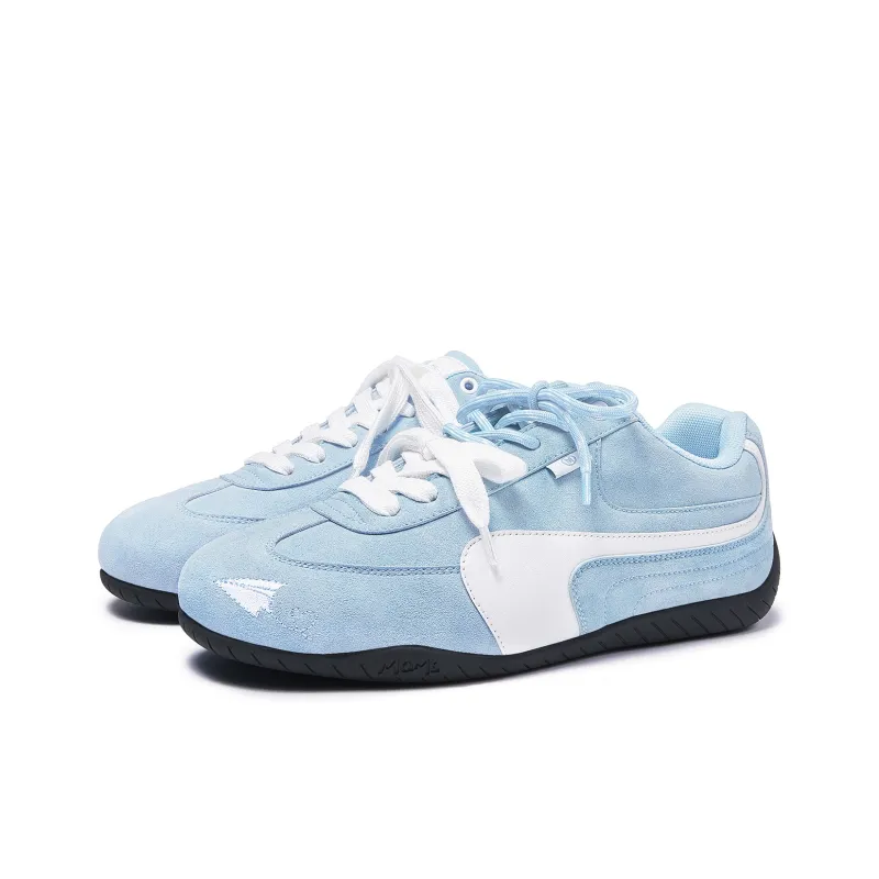 MASONONCE Racing Shoes Anti Slip Wear Resistant Low Top Casual Shoes Unisex Light Blue-2