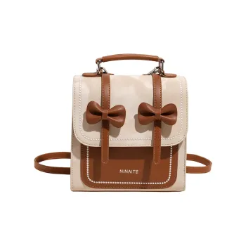 ZOGA PU Backpack Regular Women's Ecru/Silver/Black/Green/Pink