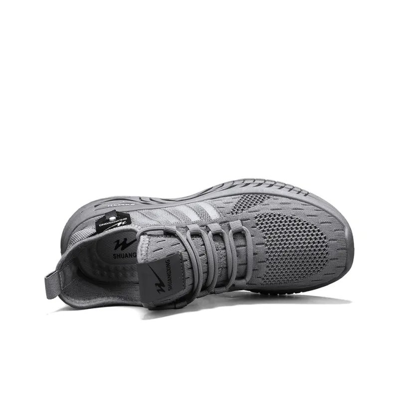 Binary Lightweight And Breathable Low Top Casual Shoes Men's Gray-3