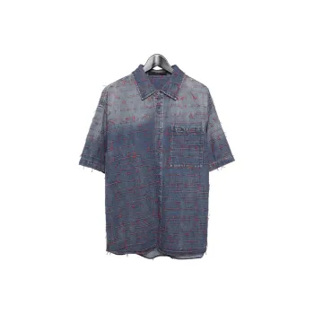RAYSHOW Shirts Men Blue