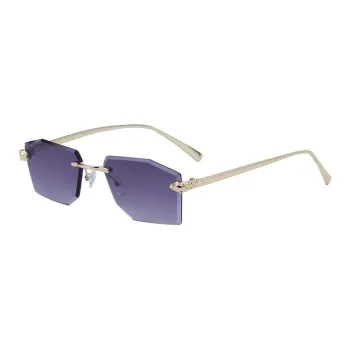 YUZHAOLIN Plastic Metal Irregular Shape Sunglasses Unisex