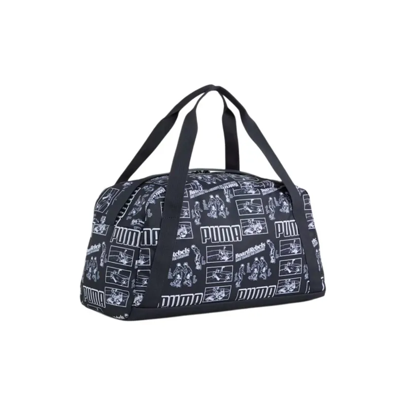 PUMA PhaseAOP Polyester Travel Bag 17L Kids' Marine Blue-1
