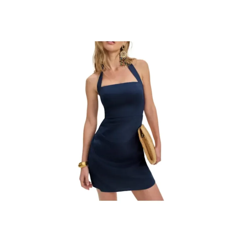 REFORMATION Junia Linen Dress Sleeveless Dress Women's-0