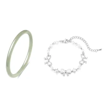 Welcome To The Treasure Colored Glaze Bangles Unisex
