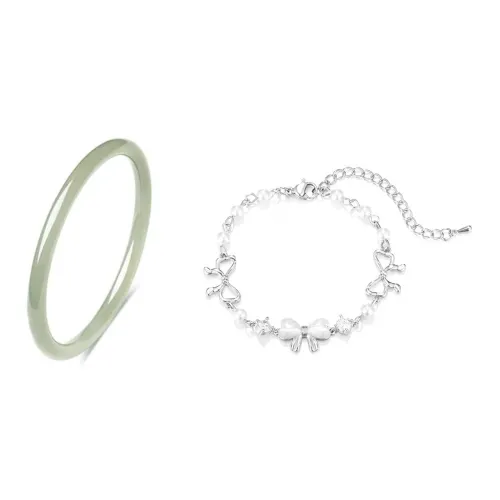 Welcome To The Treasure Colored Glaze Bangles Unisex