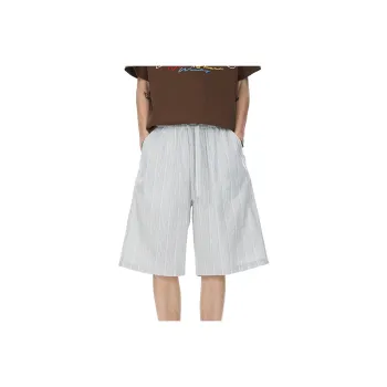 OPMO Casual Shorts Unisex Gray Stripes