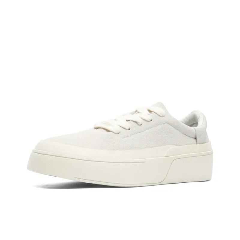 MEXICAN Slip Resistant, Abrasion Resistant, Lightweight Low Top Skateboard Shoes Men's White-1