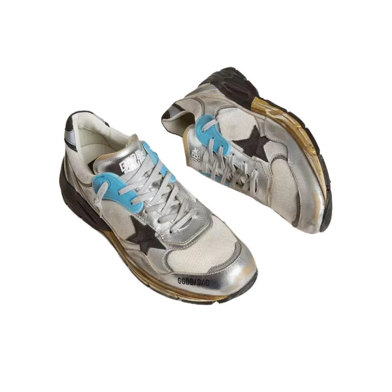 Golden Goose Dad Star Low Top Casual Shoes Men's Silver-2