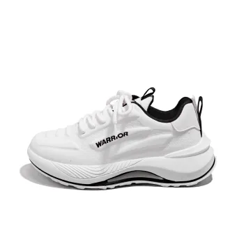 Warrior Low Top Running Shoes Men's White Charcoal Black