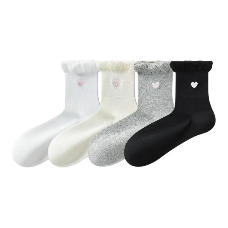 Temooues Mid Calf Socks Women's Combo Set-0