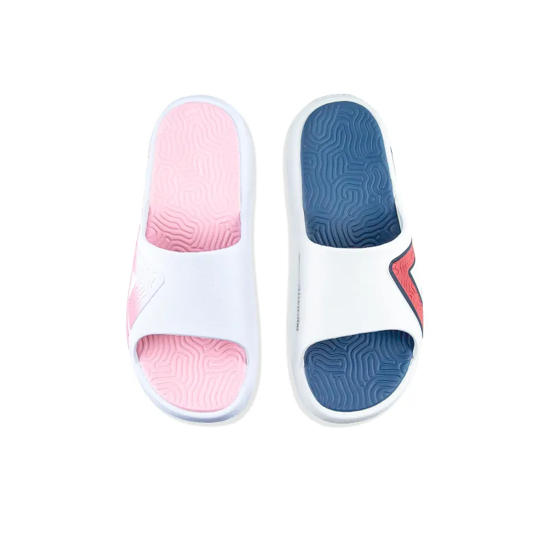 PEAK Tai Ji1.0 Slip Resistant Abrasion Resistant Cushioning Slide Slippers Unisex Blue Pink Mismatched-3