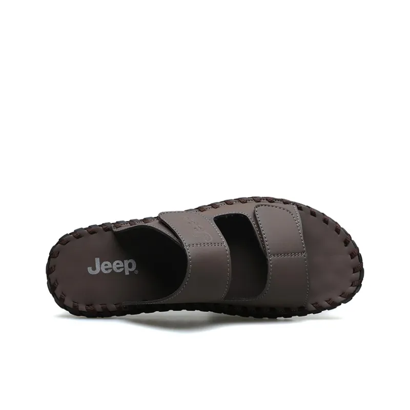 Jeep Rubber Sole Slip Resistant Abrasion Resistant Slide Slippers Men's-15