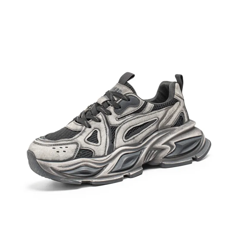 MUSHILANDI Slip Resistant, Breathable, Height Increasing Low Top Chunky Sneakers Men's-13