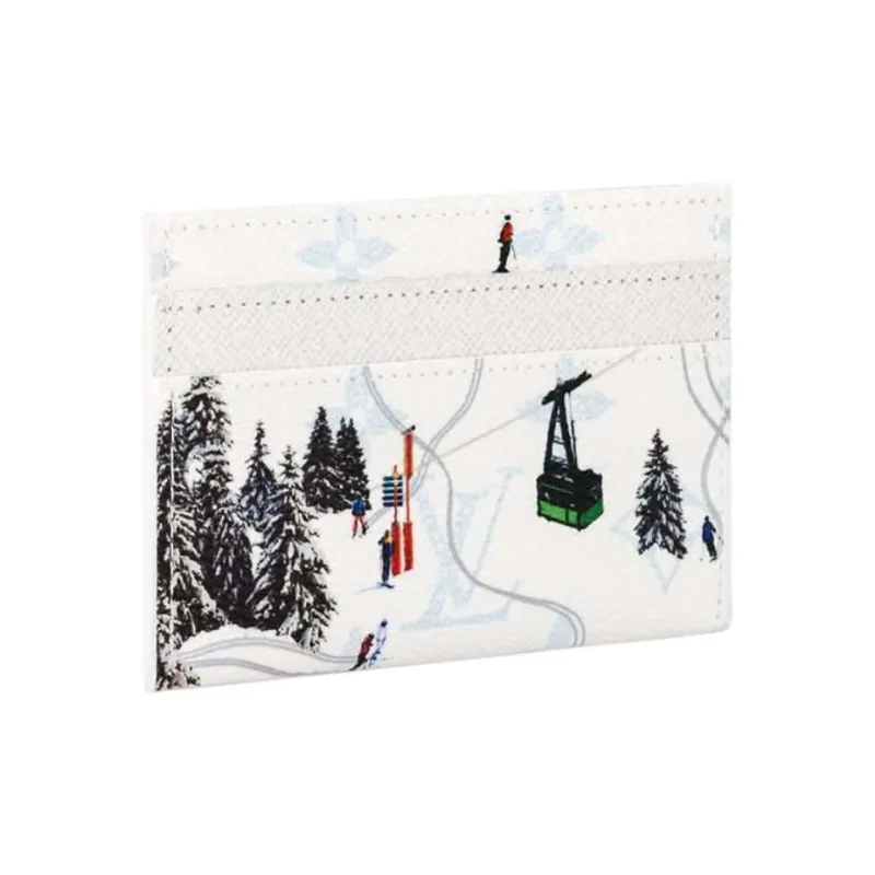 LOUIS VUITTON Werner Bronkhorst Collaboration Colored Monogram Coated Canvas Card Holder Unisex White-1