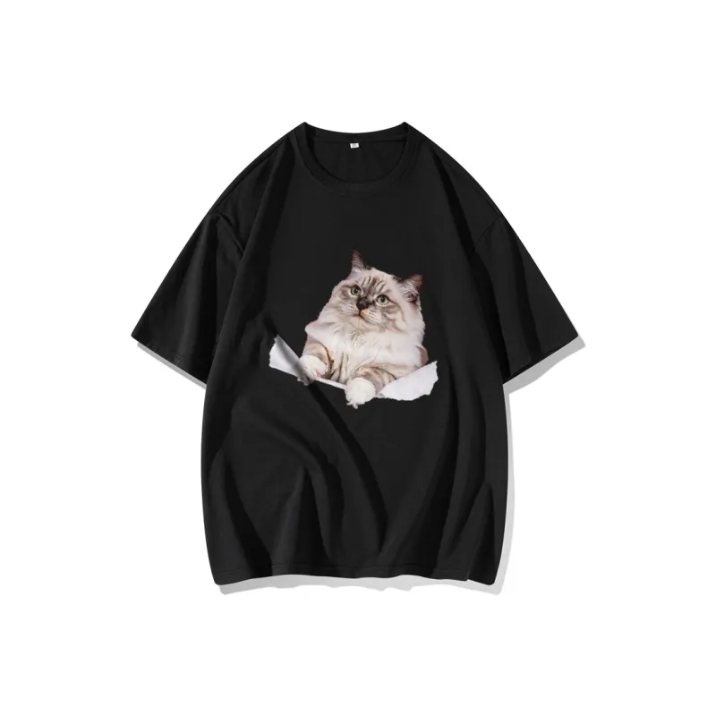 FAIRWHALE Drop Shoulder Sleeve T Shirt Women's-3