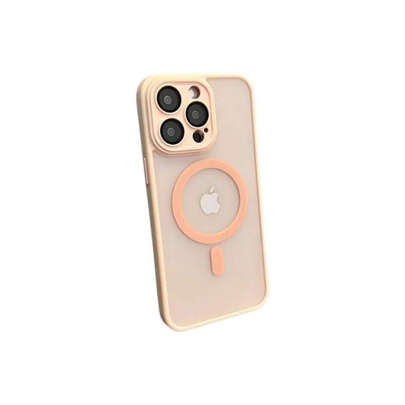 HUINIAN Silicone Material Magsafe Magnetic Matte Phone Cases Compatibility With Apple 15 Pro Solid Color-1