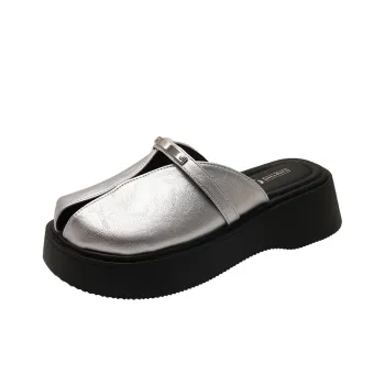 Crelinkxlat Quiet Abrasion Resistant Closed Toe Slippers Women's