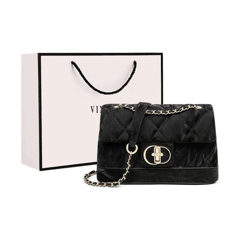 VINEY Synthetic Leather Shoulder Bag, Crossbody Bag Regular Women's Black-0