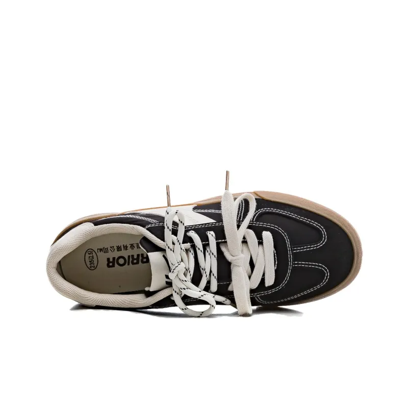 Warrior Lightweight And Breathable Low Top Skateboard Shoes Women's Black Rice-2