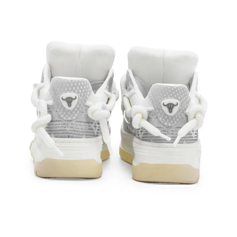 BULLKVIE Skateboard Shoes Unisex Low Top White-3