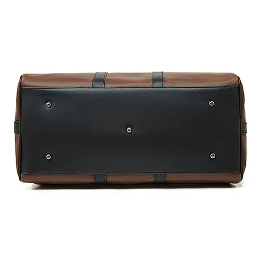 Old Man's Head Synthetic Leather Travel Bag Men's Coffee-3