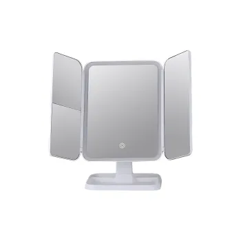 Future Maple Smart LED Light For Makeup With Three Face Foldable Beauty Charging Rotating Mirror