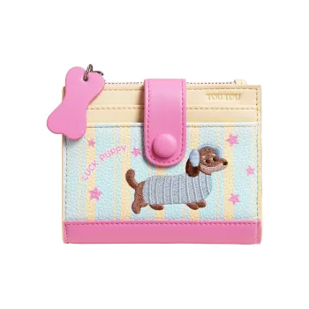 TOUTOU Synthetic Leather Wallet Women's Strawberry Pink