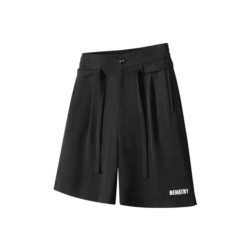 BENATRY Casual Shorts Unisex Black-0