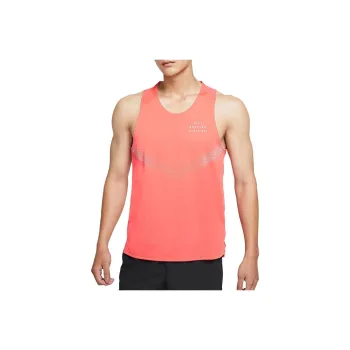 Nike Dri Fit Rise 365 Sports Lifestyle Collection Tank Top Men's Orange Pink