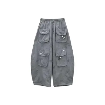ABCMININ Casual Pants Women's Gray