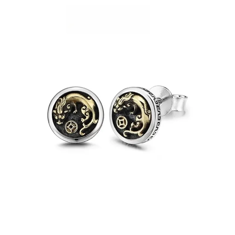 ZWU 925 Sterling Silver Stud Earrings Unisex-2