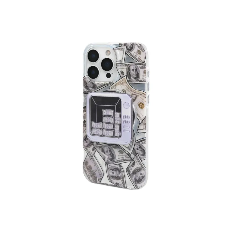 Sopi Acrylic Material Dollar Bill Magnetic Stand Phone Cases Compatible With IPhone 16/15 Pro Max/Apple 13/14 Pro/Max-2