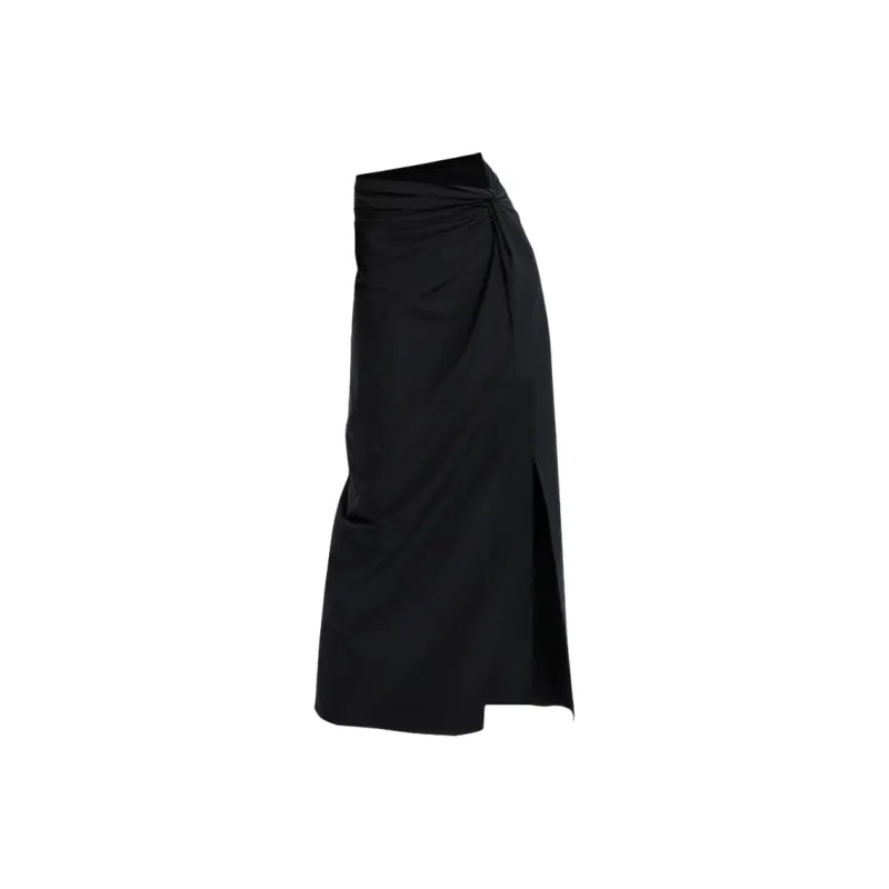 BRN Casual Long Skirts Women's Black Long Skirt-1