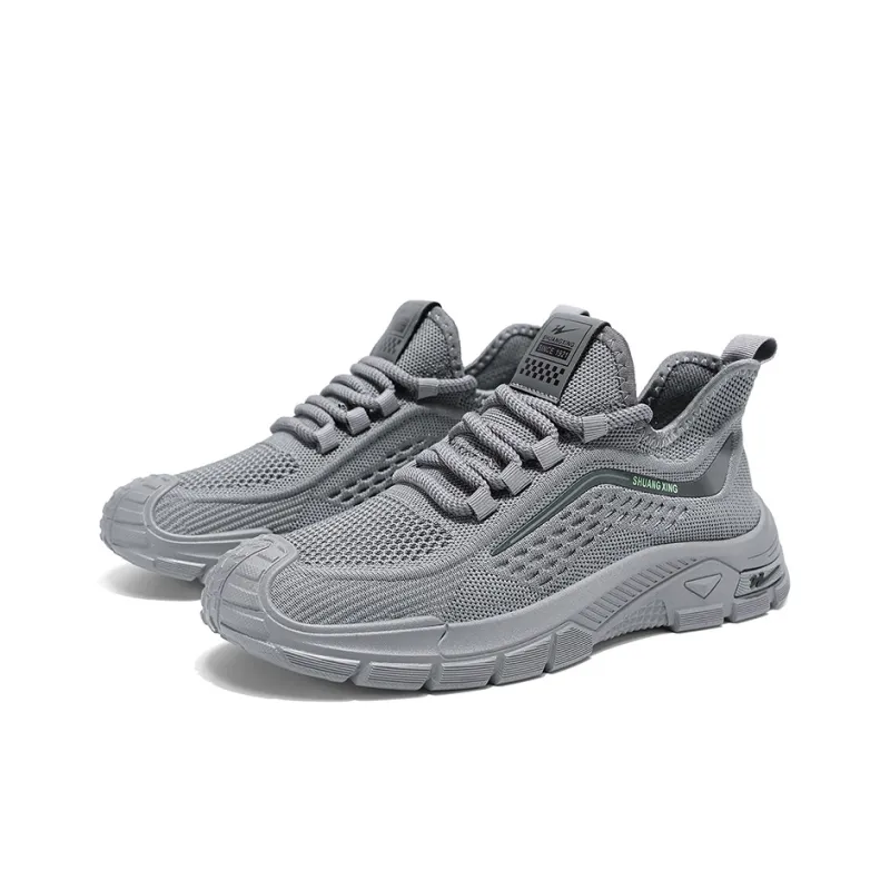 Binary Shock Absorbers With Slip Resistant Features Low Top Casual Shoes Men's Gray-3