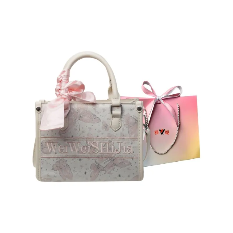 Yalu Oxford Shoulder Bag, Crossbody Bag, Handbag Women's Silver/Ecru-7
